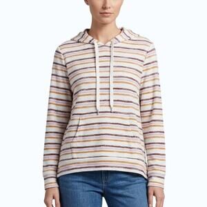 Market & Spruce Perine Hooded Knit Top Striped Women Size M NWT